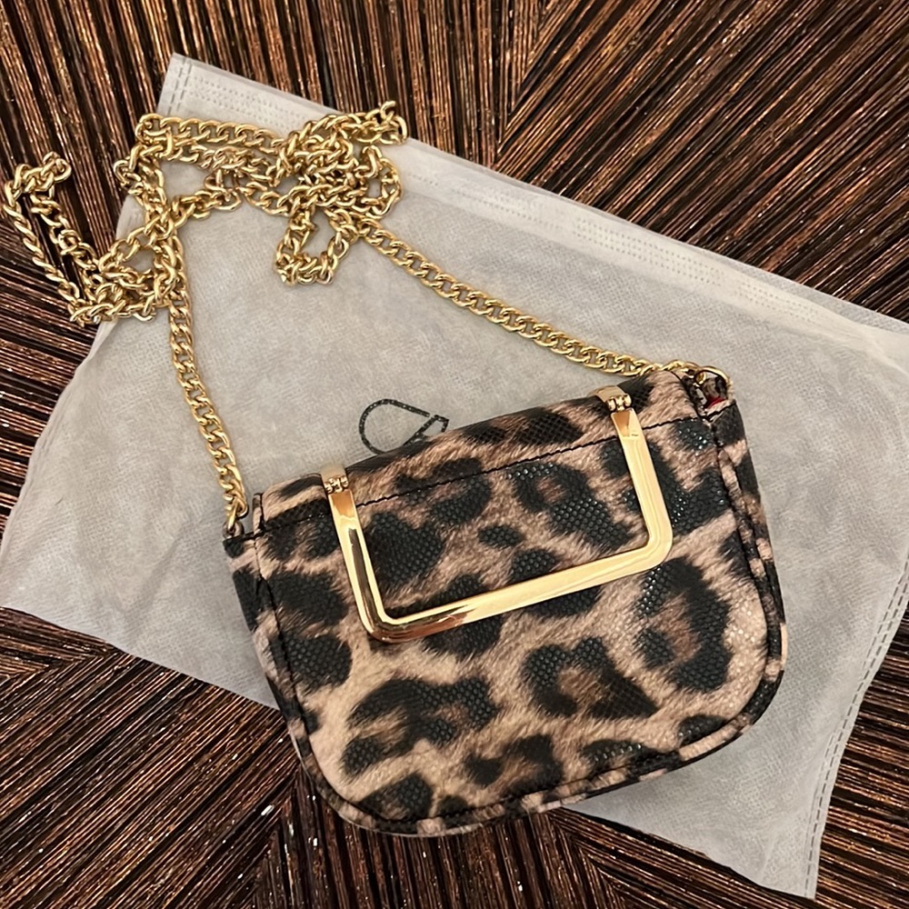 Cache Leopard Print Mini Crossbody Handbag - image 4